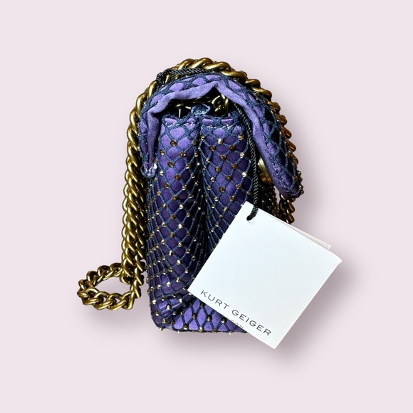 Kurt Geiger Mini Kensington Fabric Multicolor Gradient Embellished Shoulder Bag - Picture 7 of 10